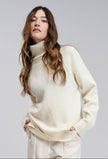 Merino Wool Relaxed Turtleneck Top