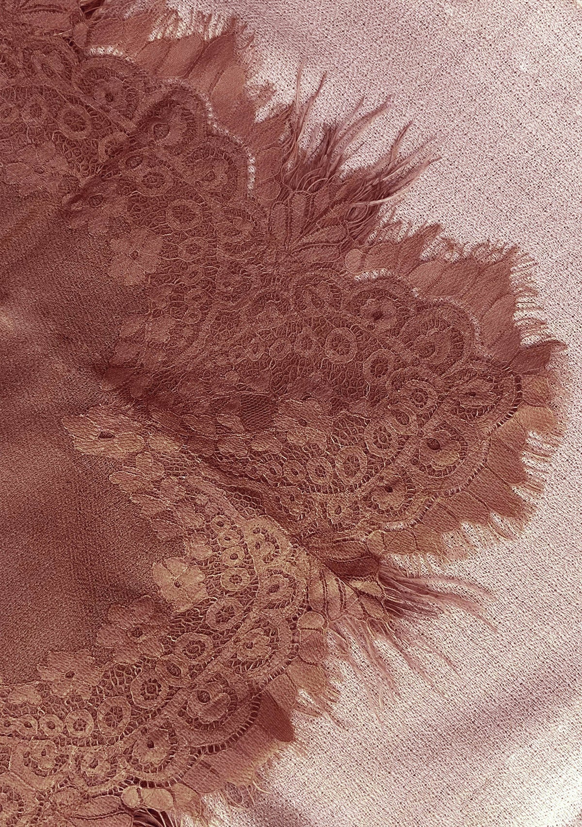 100% Cashmere Ostriche Feather Shawl
