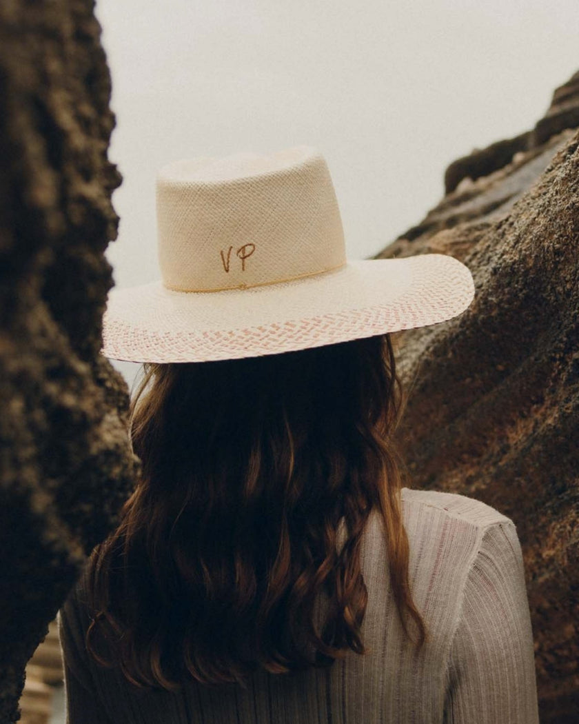 100% Straw Edge Detailed Sunhat - Size 57