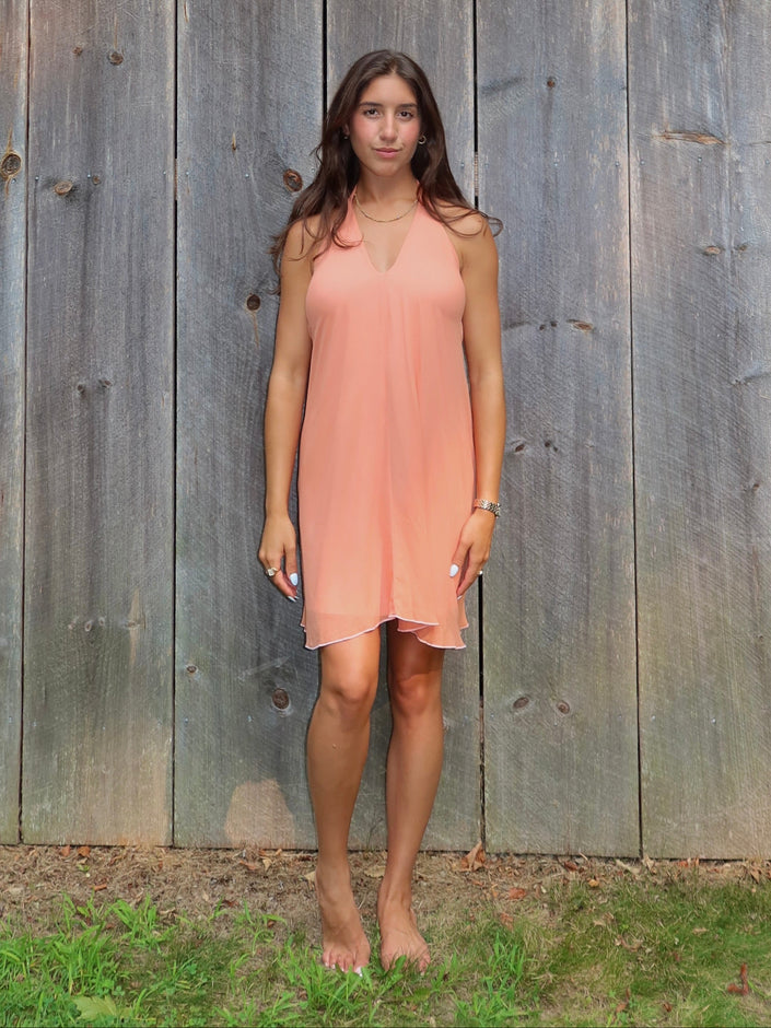100% Silk Halter Slip Dress