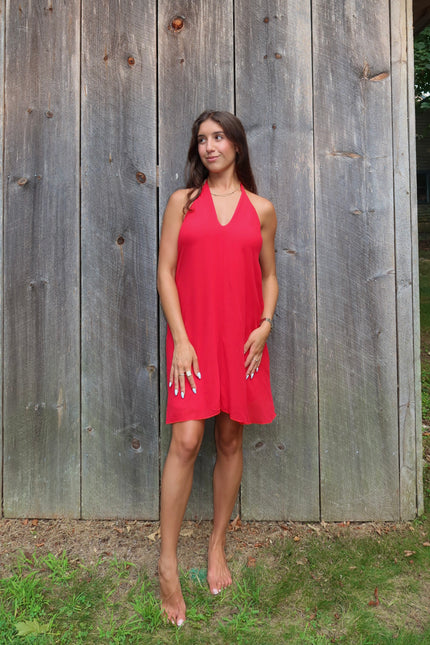 100% Silk Halter Slip Dress