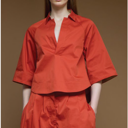 Classy Chique Cotton Top - Tang