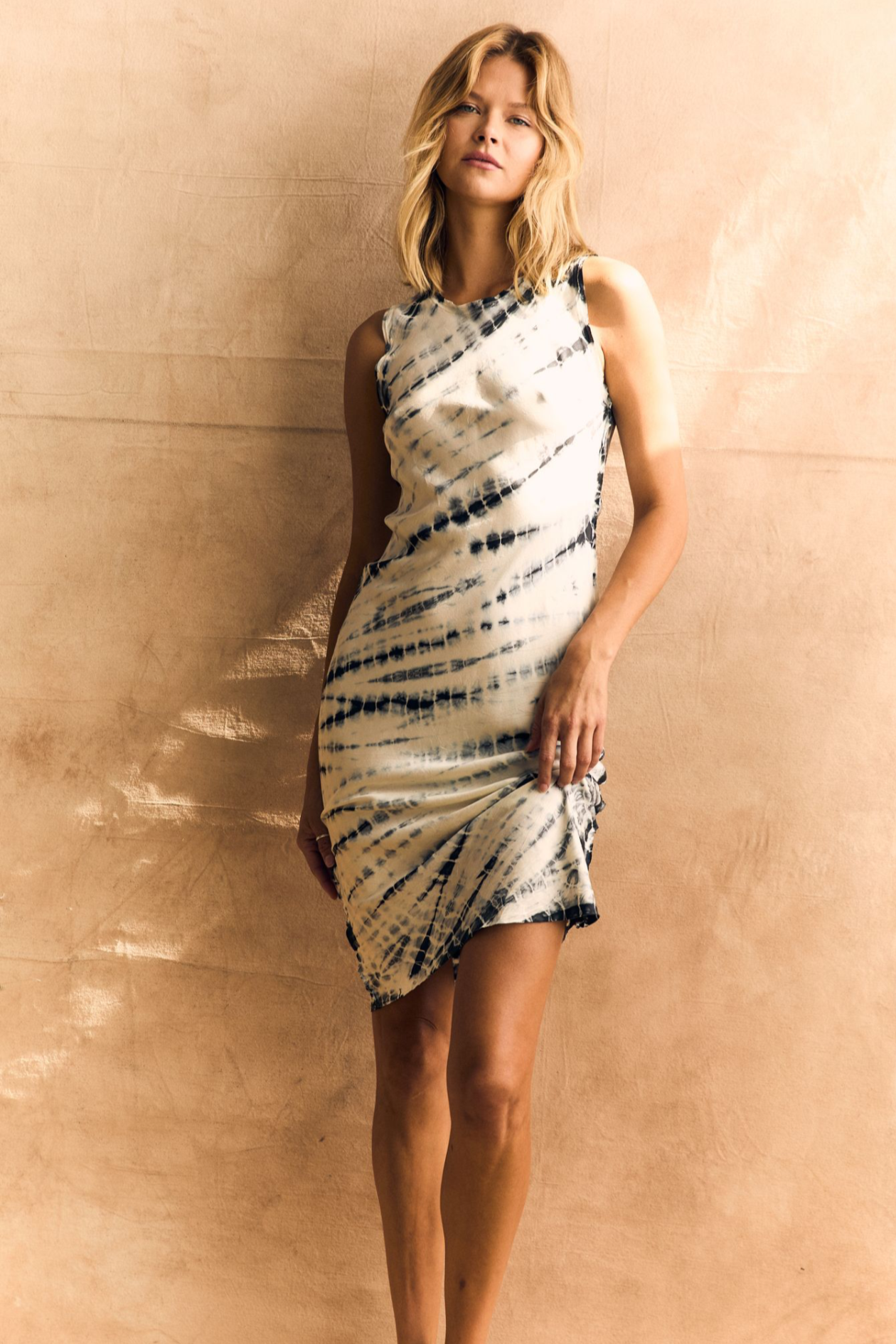 Hand Dyed Shift Midi Silk Dress – Mandarine