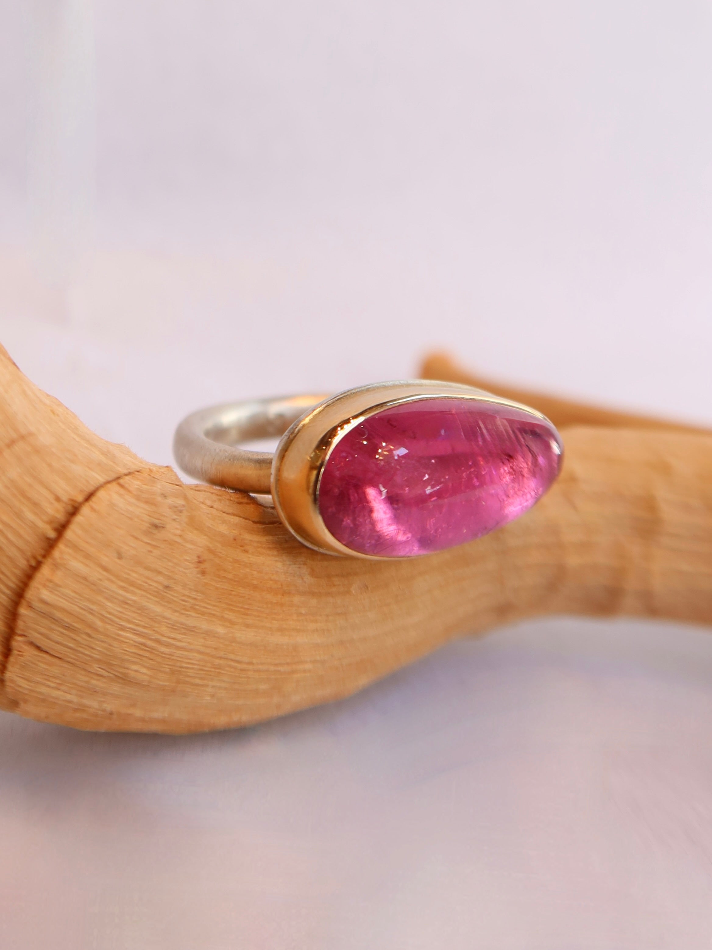14k Pink Tourmaline Ring - 7.75