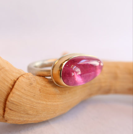 14k Pink Tourmaline Ring - 7.75