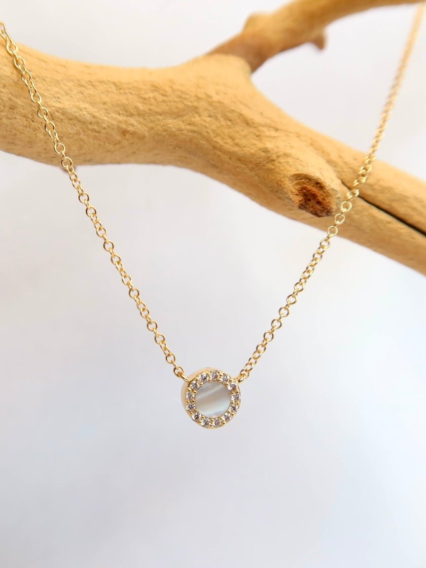 14k Mother Of Pearl Necklace