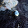14k Tahitian Pearl Diamond Accent Ring - Size 7