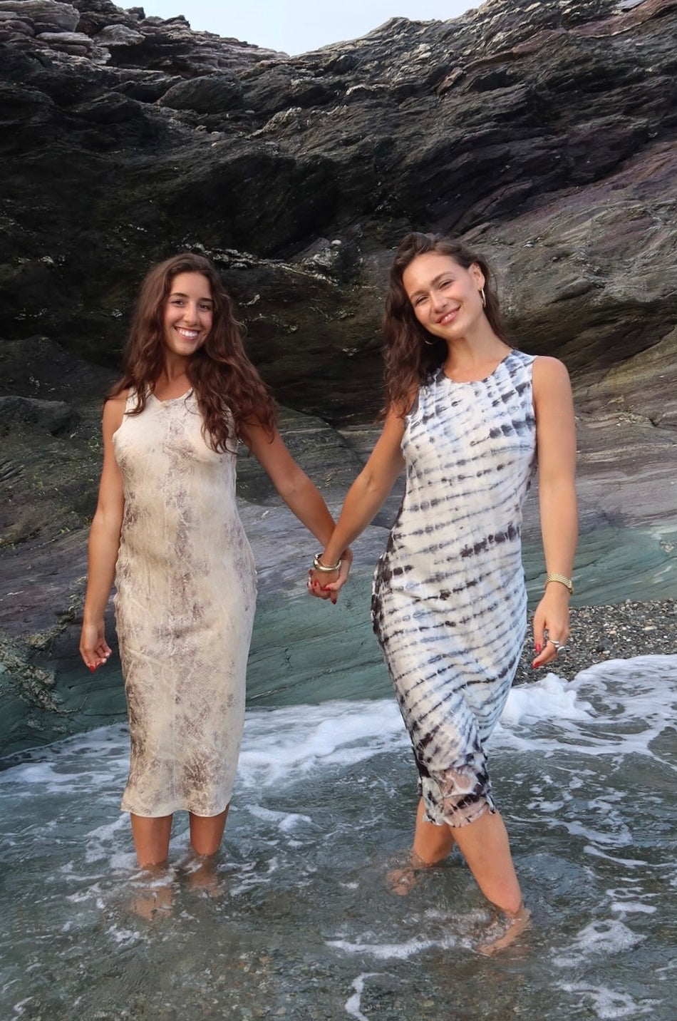 Hand Dyed Shift Midi Silk Dress