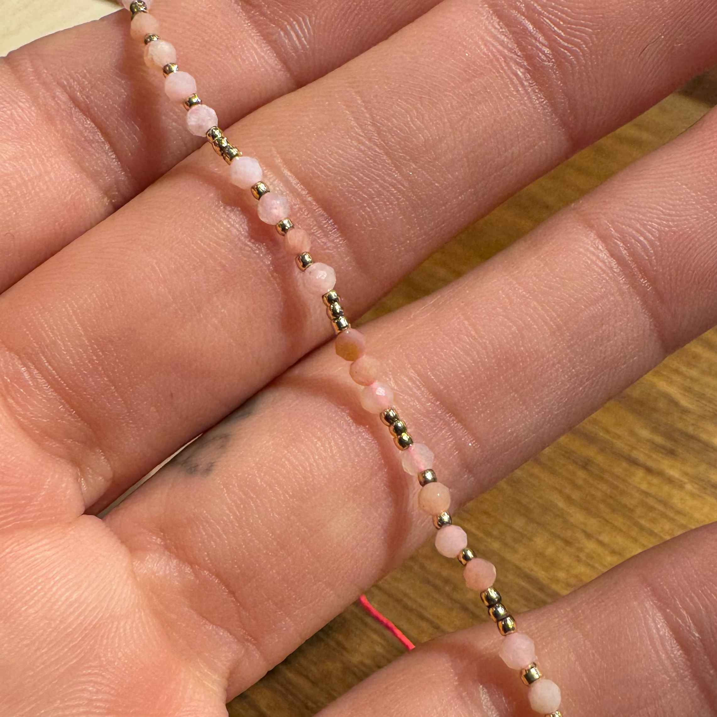 Pink Rope Pink Opal Bracelet