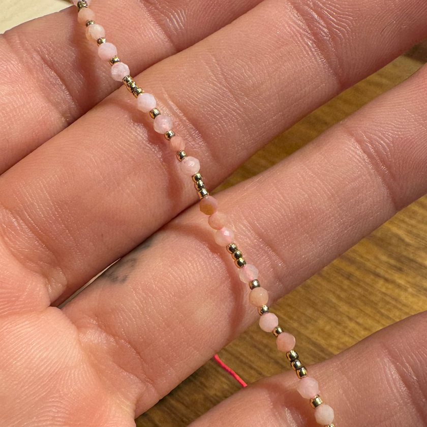 Pink Rope Pink Opal Bracelet