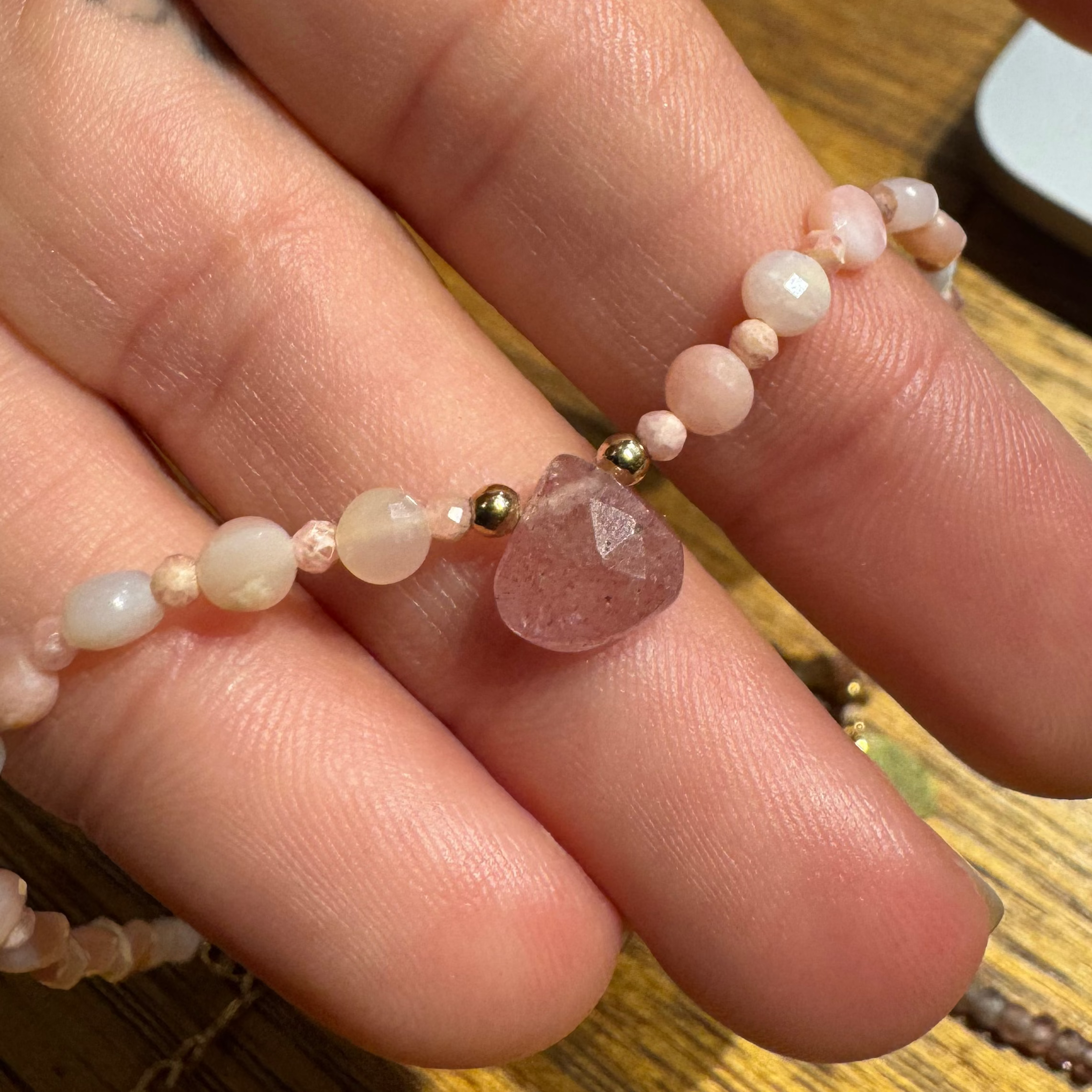 Pink Opal Anklet