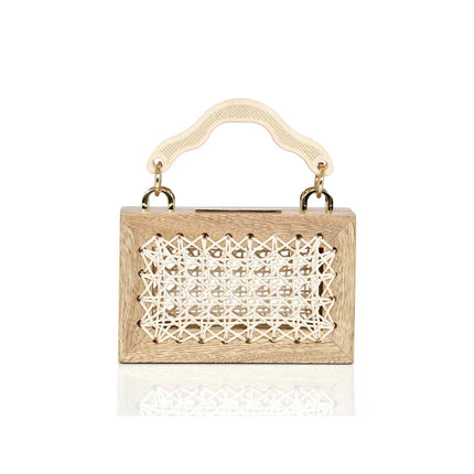 Handmade Wood Purse With Classy Handle