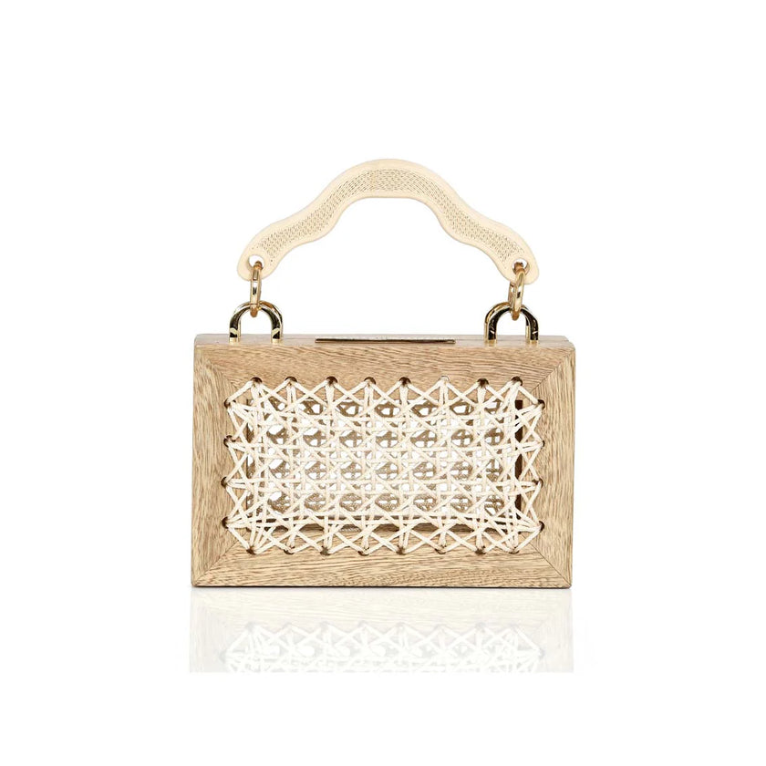 Handmade Wood Purse With Classy Handle