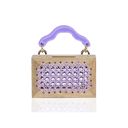 Handmade Wood Purse With Classy Handle