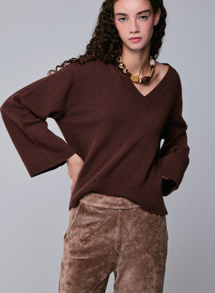 Oversize Cashmere V-Neck Sweater
