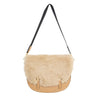 Leather & Shearling Crossbody Purse