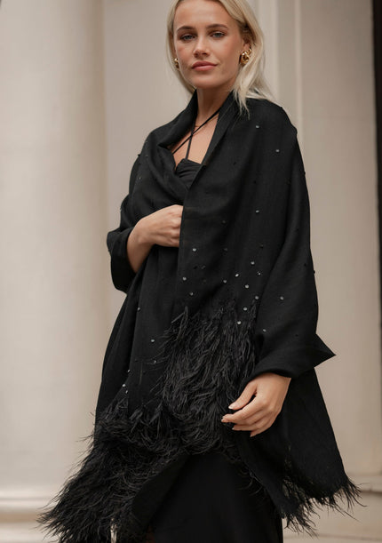 100% Cashmere Lux Ostriche Shawl