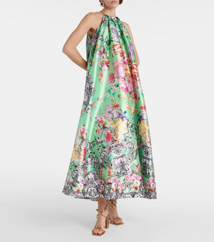 Trapeze Maxi Dress - Porcelain Dream