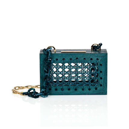 Handmade Wood Purse With Matching Chain Strap