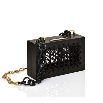 Handmade Wood Purse With Matching Chain Strap