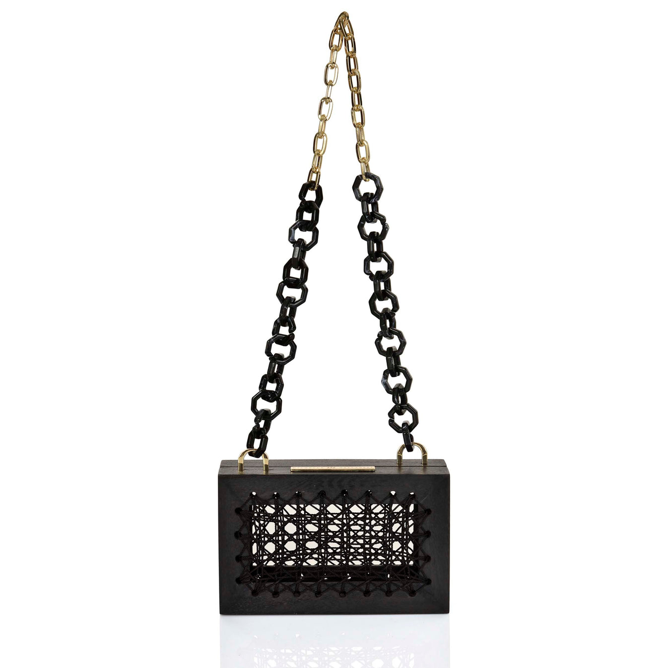 Handmade Wood Purse With Matching Chain Strap