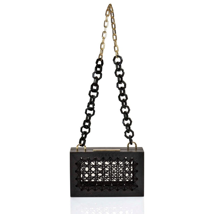 Handmade Wood Purse With Matching Chain Strap