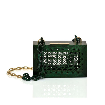 Handmade Wood Purse With Matching Chain Strap