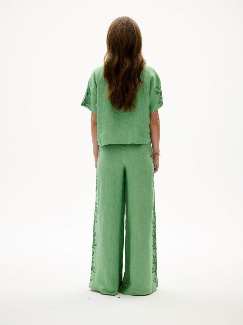 Green Goddess Linen Shirt