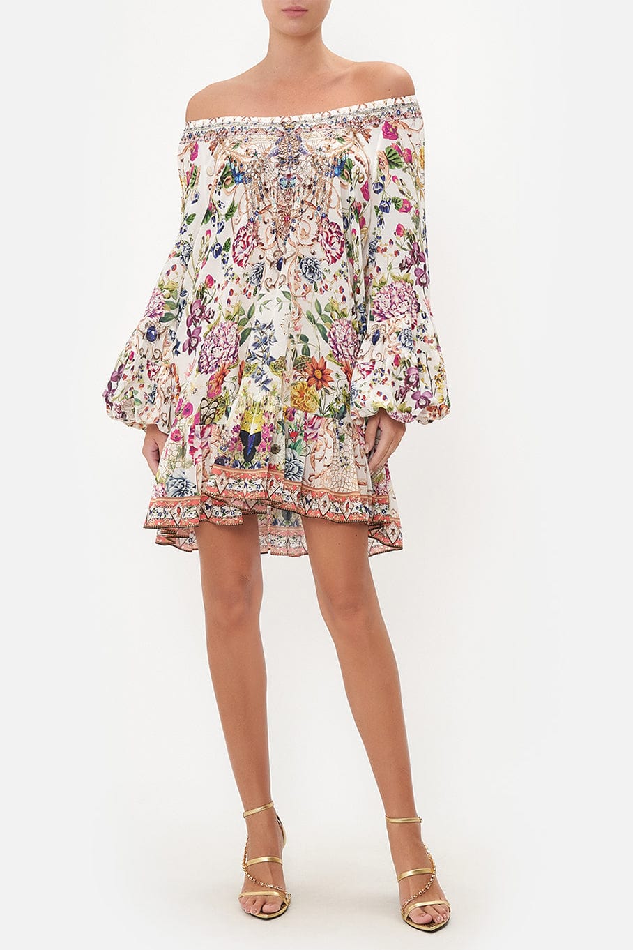 Blouson Sleeve A Line Dress - Small - LAST ONE