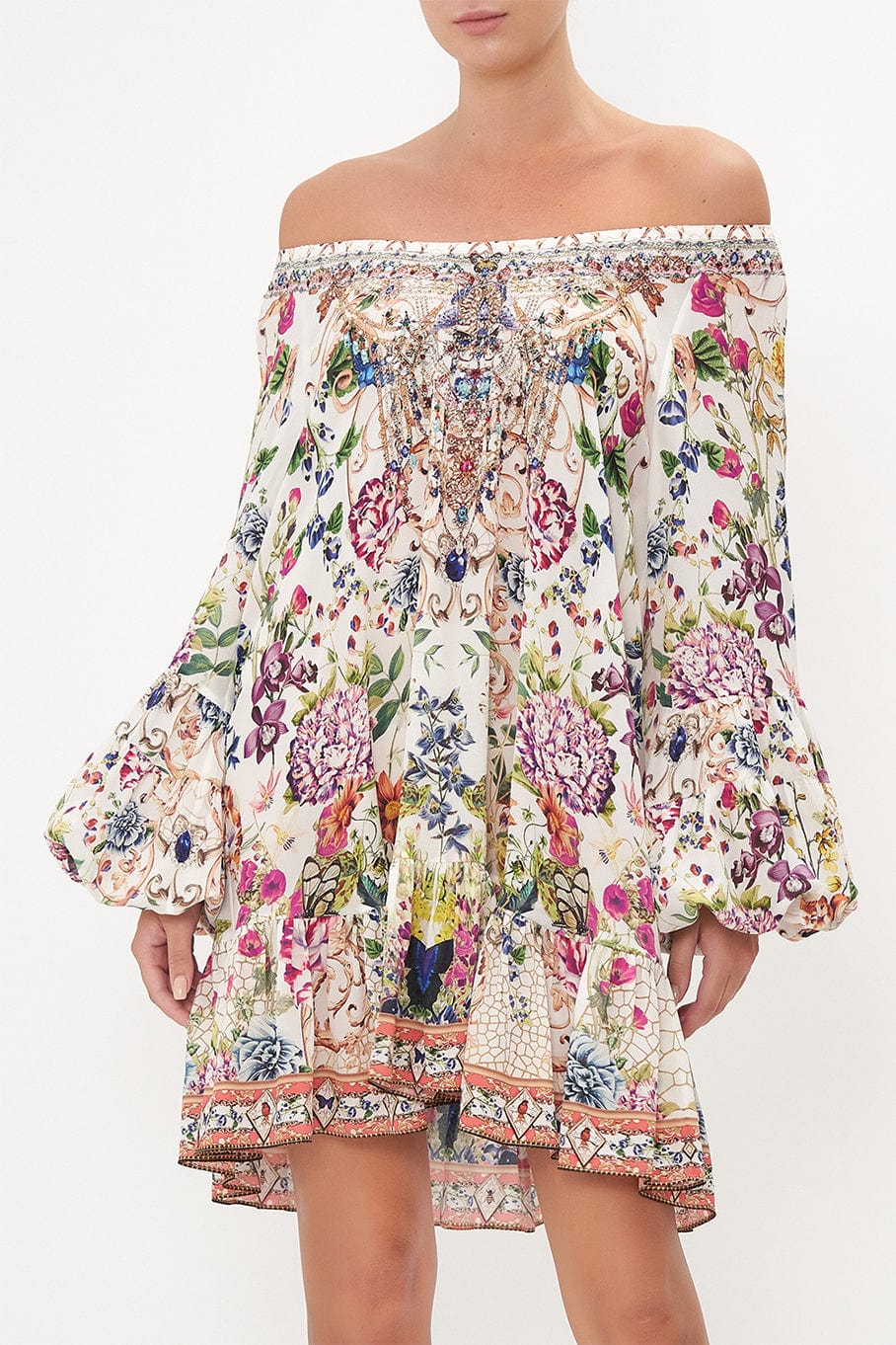 Blouson Sleeve A Line Dress - Small - LAST ONE