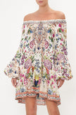 Blouson Sleeve A Line Dress - Small - LAST ONE