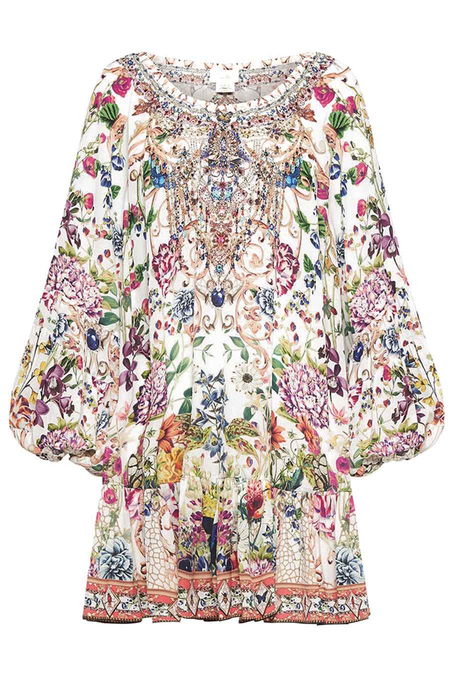 Blouson Sleeve A Line Dress - Small - LAST ONE