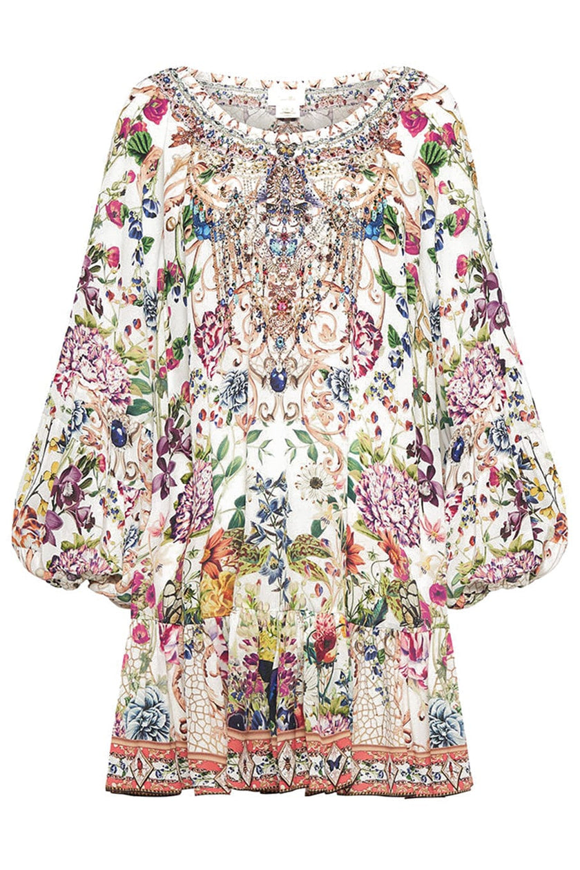 Blouson Sleeve A Line Dress - Small - LAST ONE