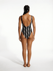 Black & White Low Back One Piece Suit