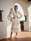 Classic Wrap Dress With Hem Detail