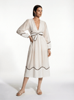 Classic Wrap Dress With Hem Detail