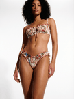 Ruched Cup Underwire Bikini Top W Tie Front